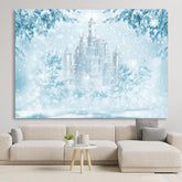 Lofaris Cold Blue Winter World With Snowflake And Castle Backdrop